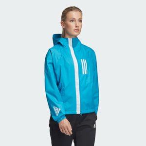 Adidas Women’s Blue Zip Up Rain Jacket Coat Small